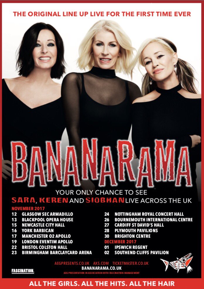 Bananarama's original lineup to reform for UK tour