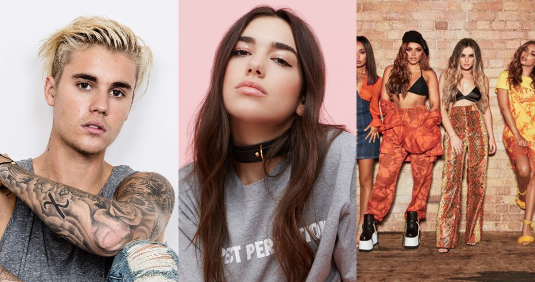 Little Mix & CNCO and Bieber take on Lipa for this week's Official UK 1 single