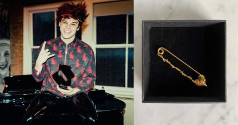 Yungblud Official Chart Number 1 Award for Weird melted into safety pins