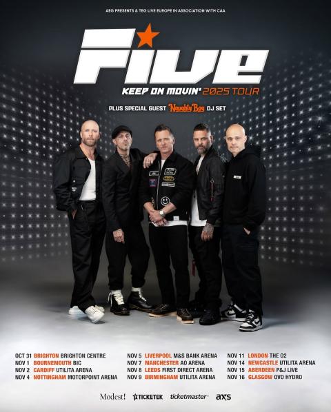 Five reunion tour dates tickets prices setlist