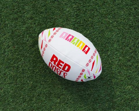 Red Roses x Spice Girls rugby ball