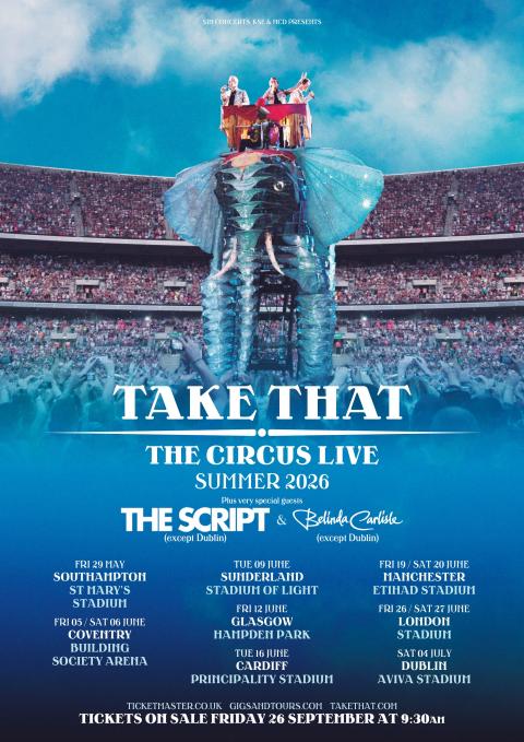Take That Circus Live tour 2026